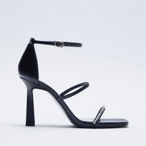 Zara rhinestone Heeled sandals, size eu 41 (US 10)